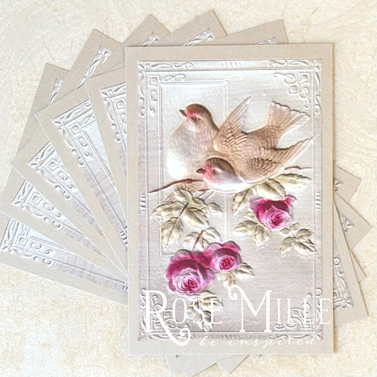 Velvet Doves & Roses - Layering PostCards