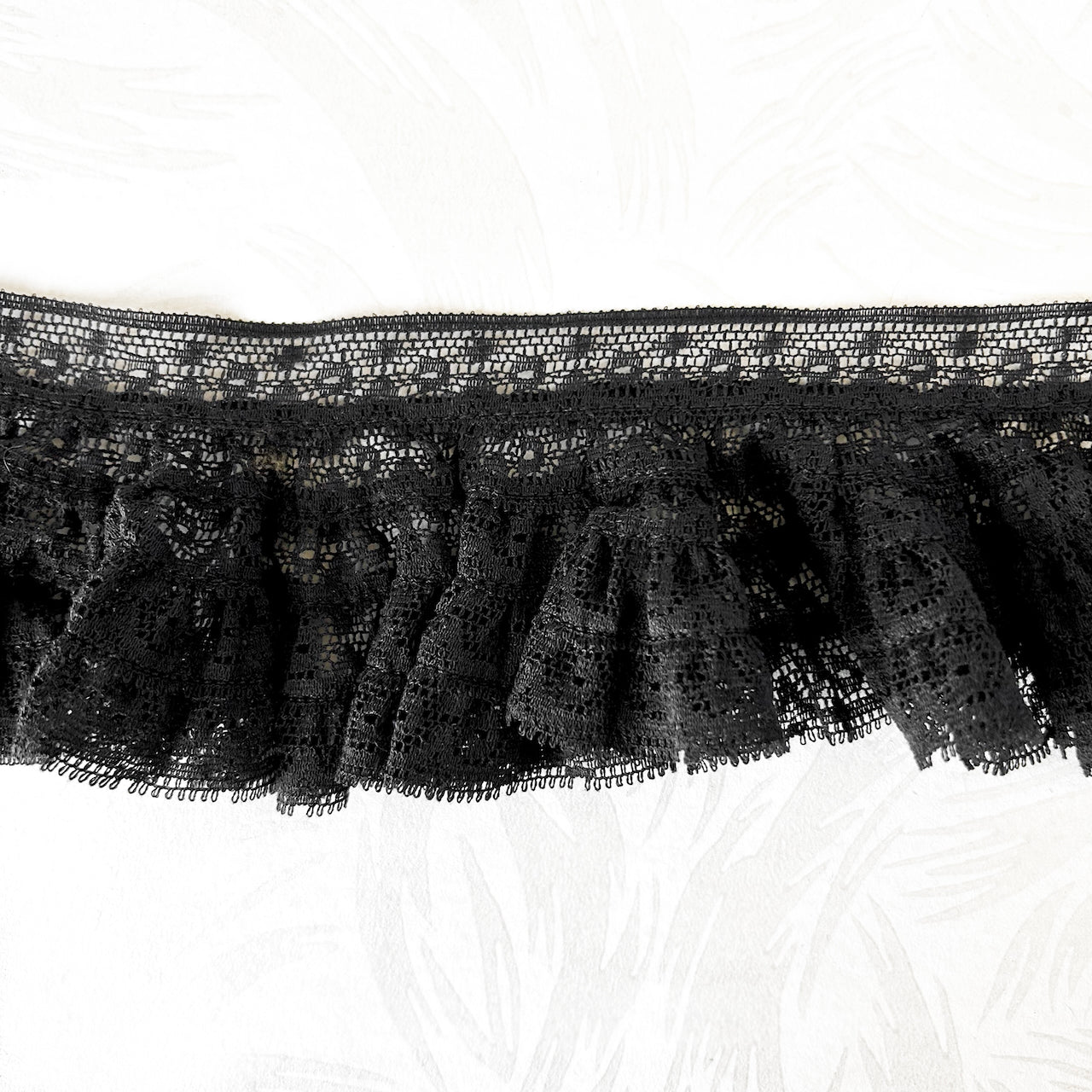 Lace Roug Black Ruffled Cotton Lace – Rose Mille