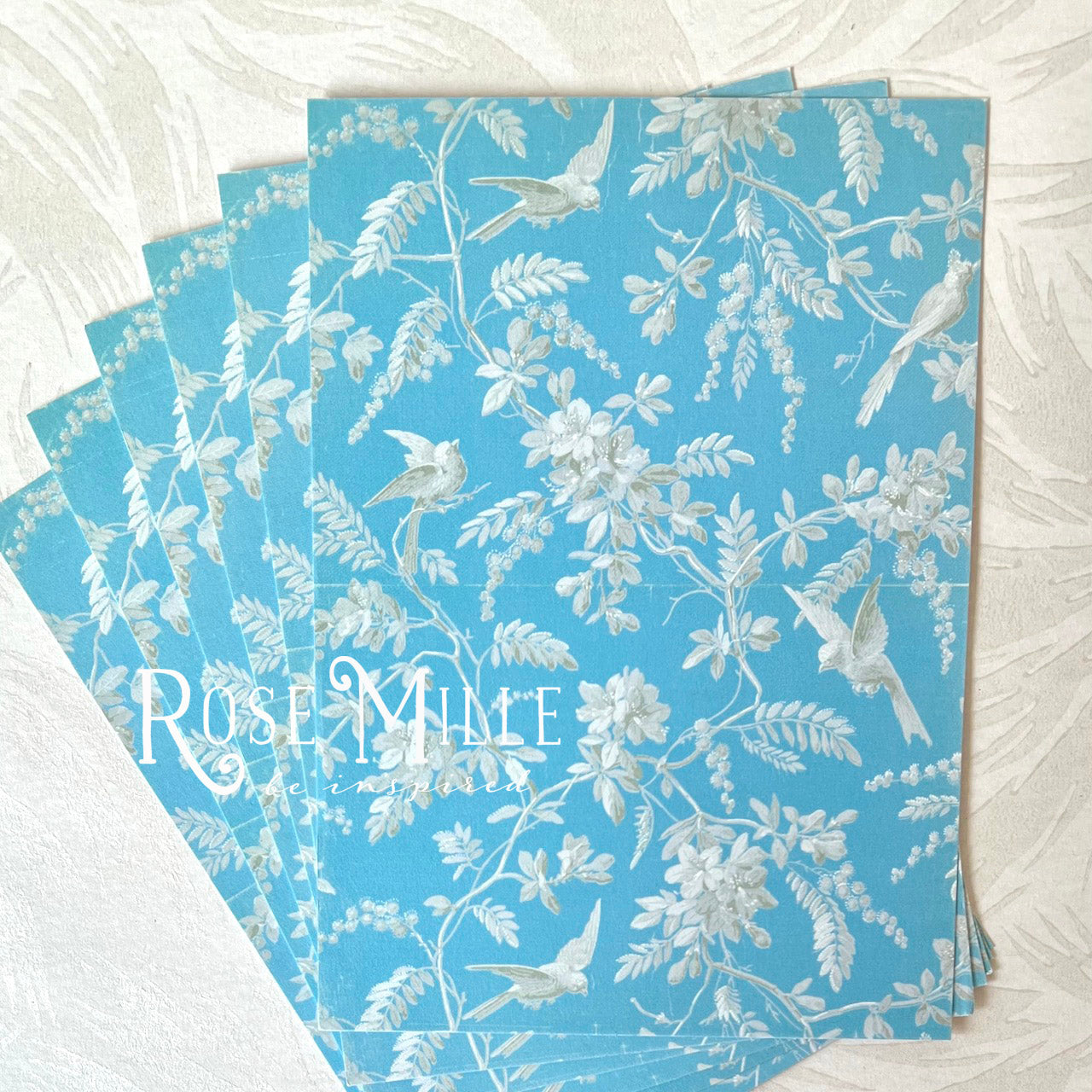 Bird Toile - 5 x 7 Layering Cards