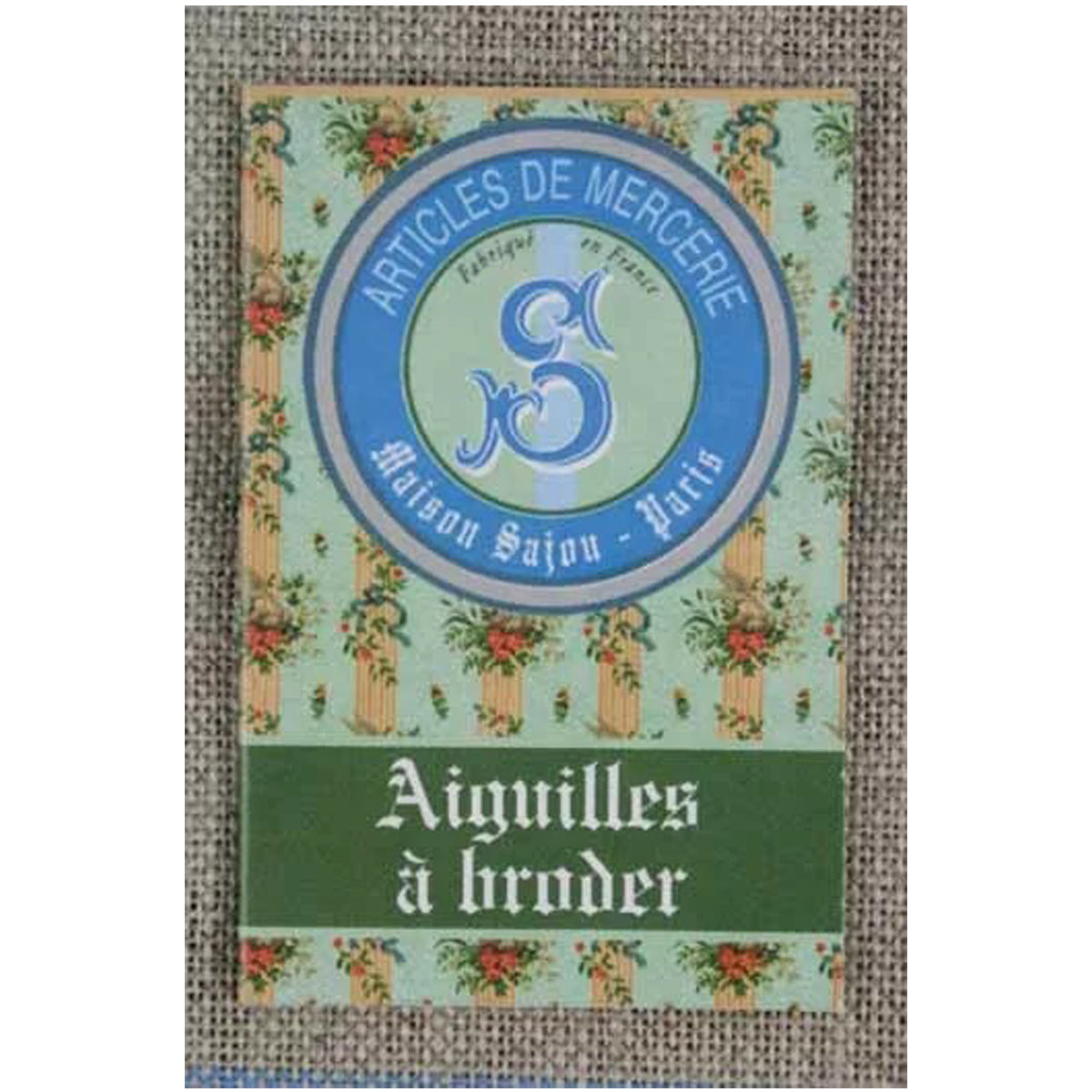 Embroidery Needles Round Point Green Booklet - Sajou