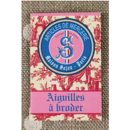 Embroidery Needles Round Point Toile de Jouy Booklet - Sajou