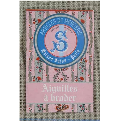 Embroidery Needles Round Point Pink Booklet - Sajou