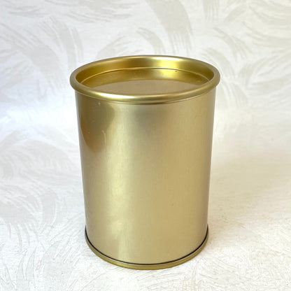 Round Gold Cylinder Tin Box