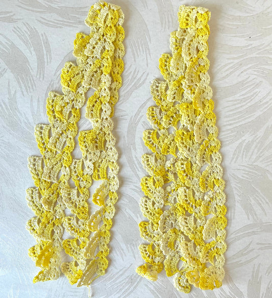 crocheted-pillowcase-edges-yellow-ombre-fans-vintage