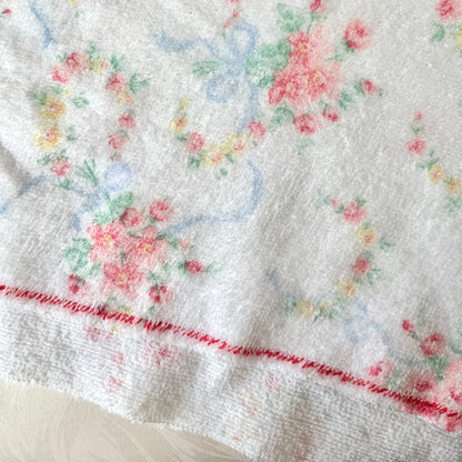 Pretty Floral Terrycloth Fabric - Vintage