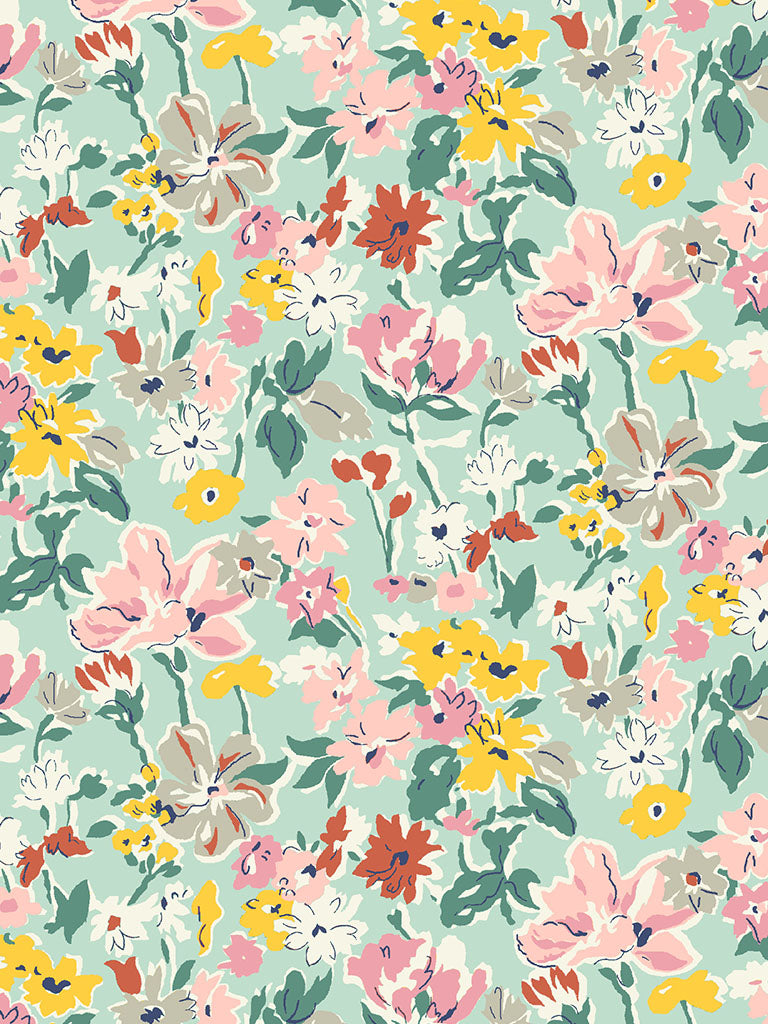 California Bloom Green - Liberty of London Cotton Tana Lawn - Half Yard