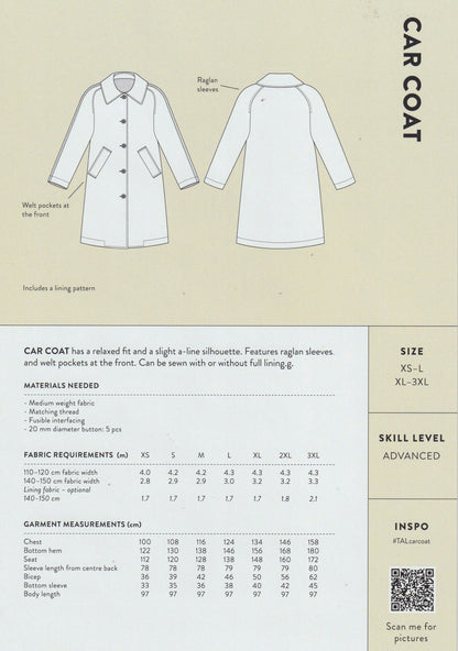 Car Coat Pattern by The Assembly Line