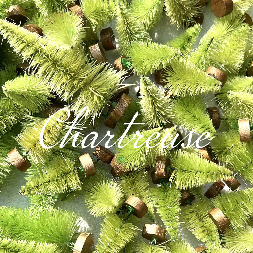 Dyed Sisal Bottle Brush Trees