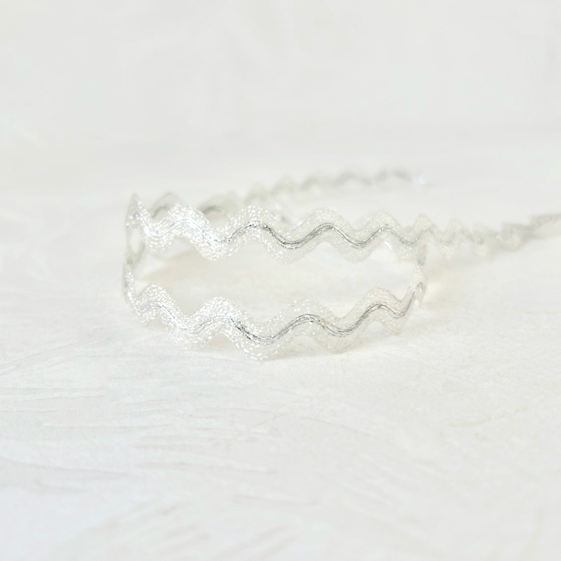 Clear Crinkle & Metallic Silver Rick Rack – Rose Mille