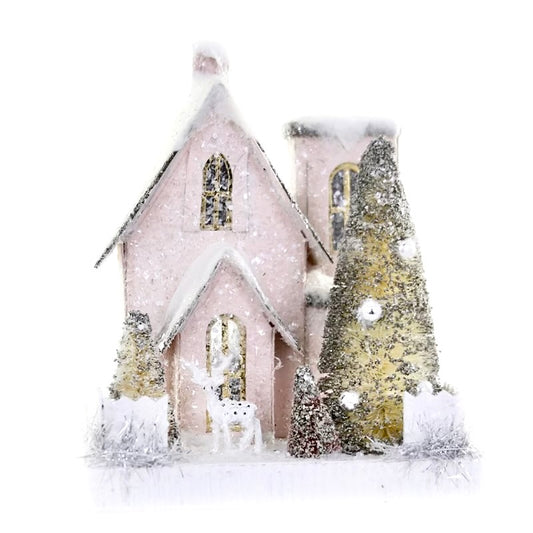 Petite Pink Christmas House