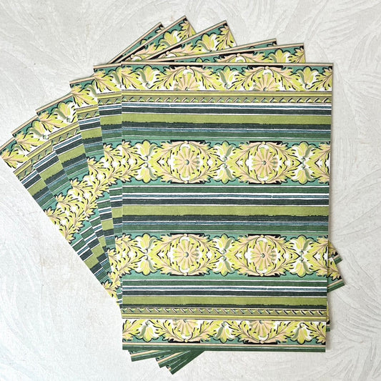 Greens Deco Stripe - 5 x 7 Layering Cards