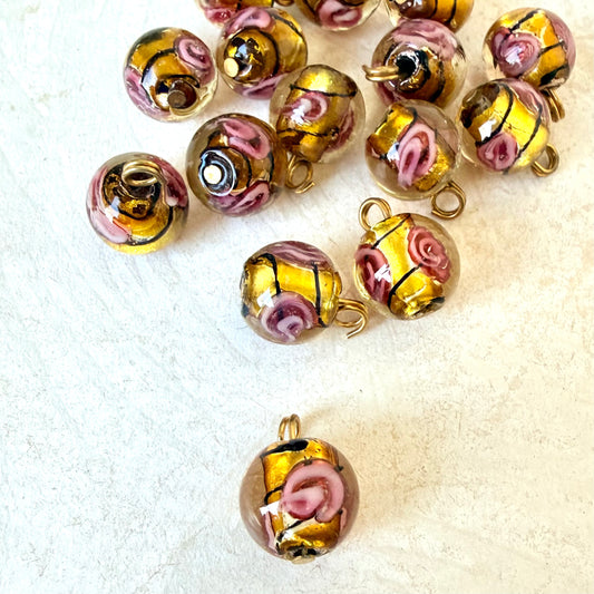 Vintage Lampwork Glass Bead Drops