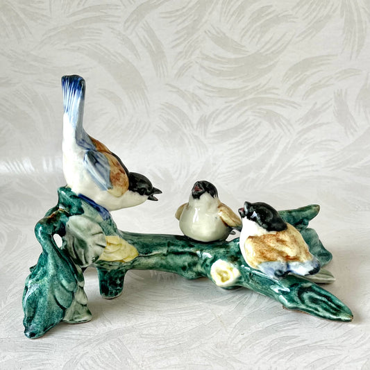 Stangl Triple Chickadees Figurine - Vintage