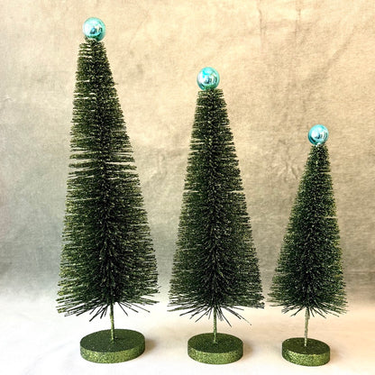 Glitter Tree With Ball Topper