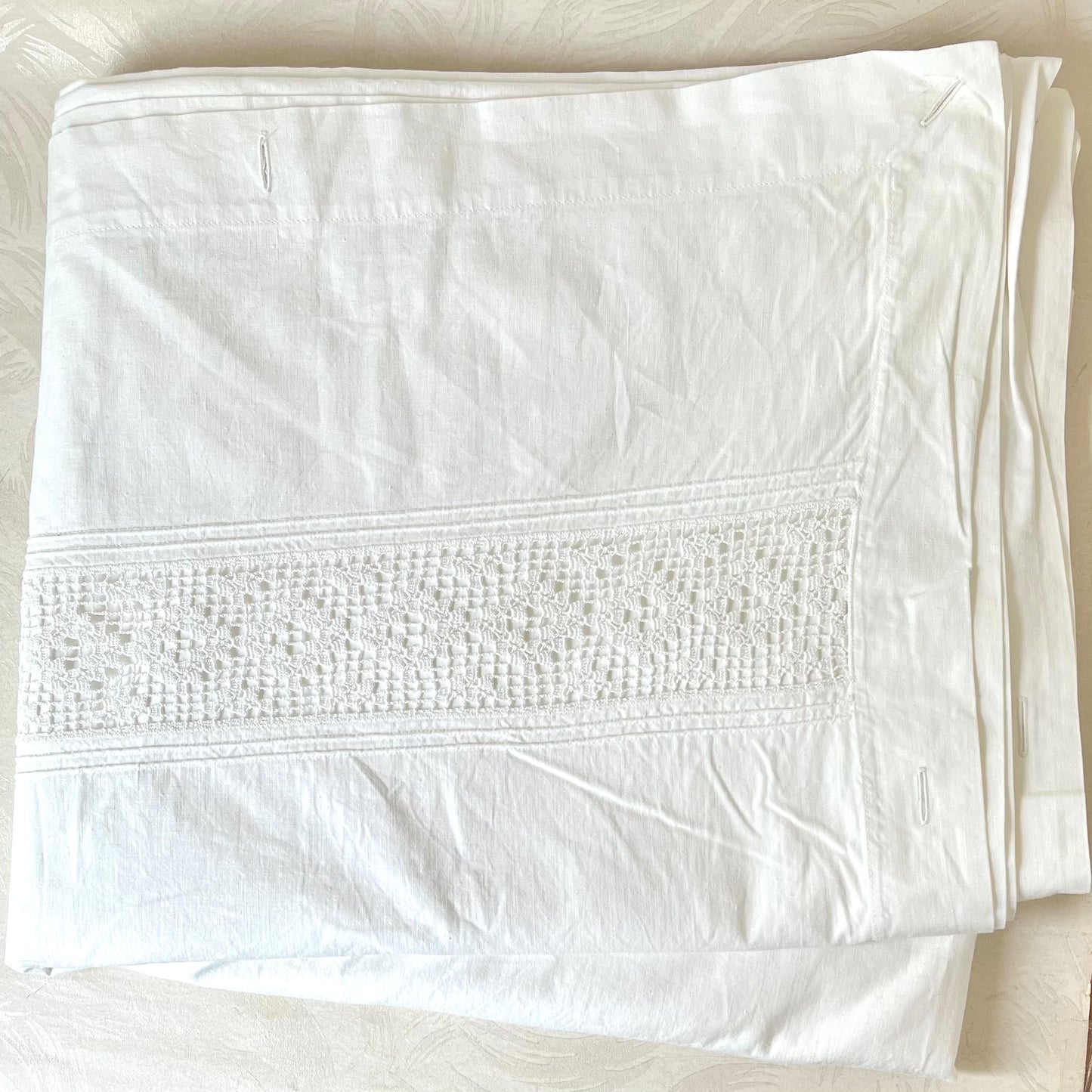 Vintage Cotton Button On Duvet Cover