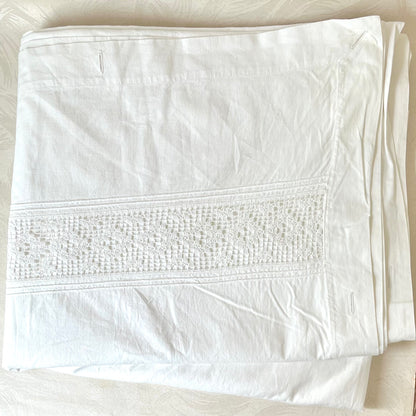 Vintage Cotton Button On Duvet Cover