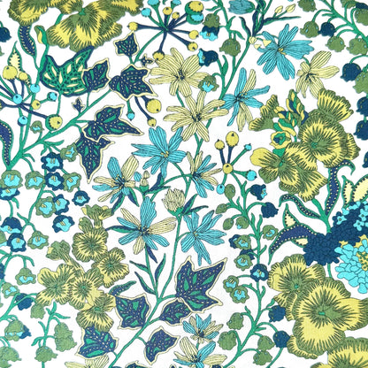 Edna Berry Teal - Liberty of London Cotton Tana Lawn - Half Yard