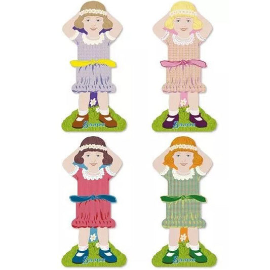 Storage Thread Ribbon Cards - Girls Family 1- Sajou France