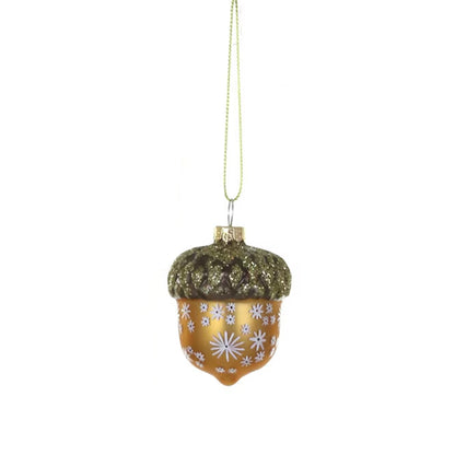 Glass Homespun Acorn Ornament