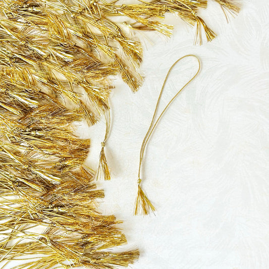 Gold Mylar Tassel on Cord