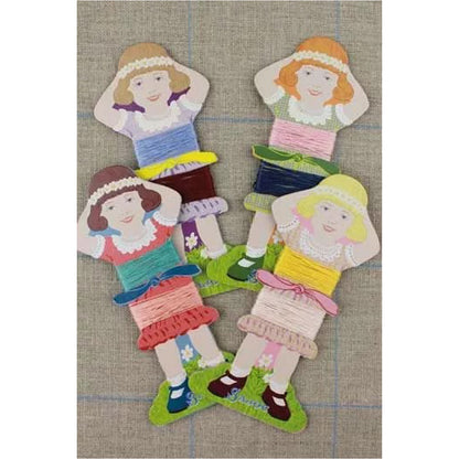 Storage Thread Ribbon Cards - Girls Family 1- Sajou France