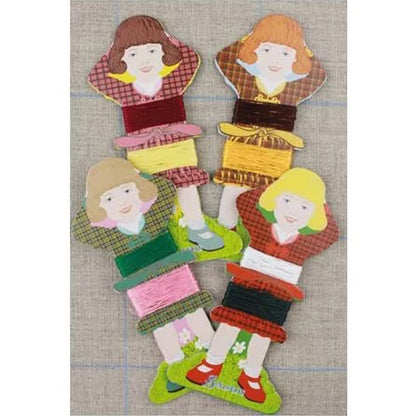 Storage Thread Ribbon Cards - Girls Family 2 - Sajou France