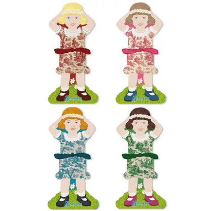 Storage Thread Ribbon Cards - Girls Family 4- Sajou France