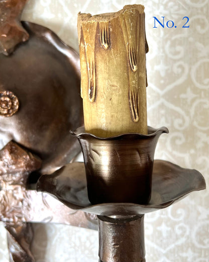 Bronze Metal Spanish Revival Sconce - Antique