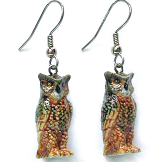 Horned Owl Earrings