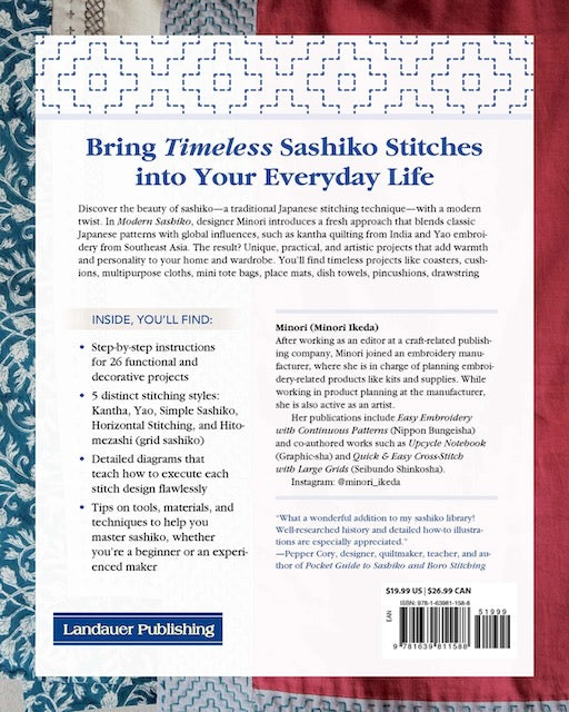 Modern Sashiko - 26 Mixed-Style Sashiko Projects for Everyday Items