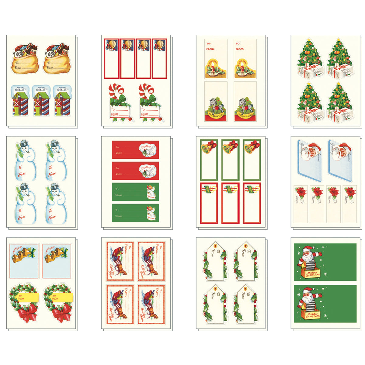 Vintage Christmas Stickers