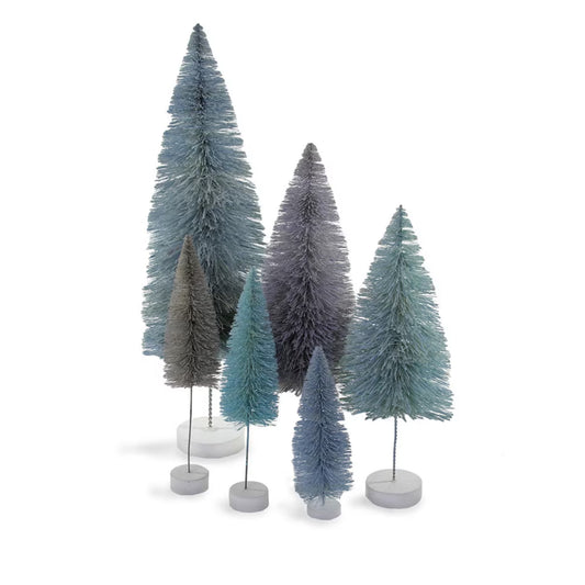 Set of 6 Bottle Brush Trees
