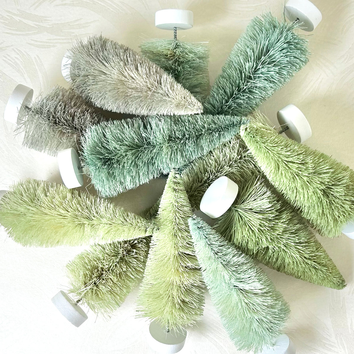 Bottle Brush Trees Set of 12