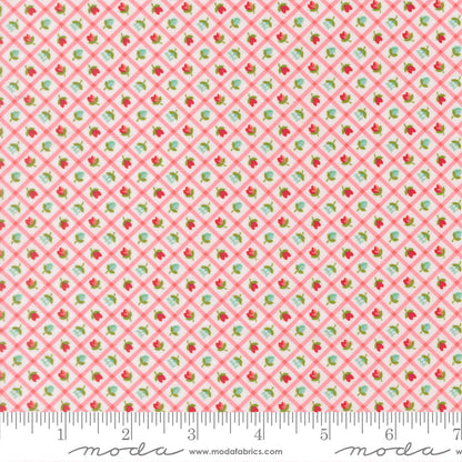 Moda_Check_Checks_And_Plaids_Flower_Fabric_Pink