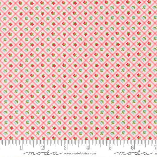 Moda_Check_Checks_And_Plaids_Flower_Fabric_Pink