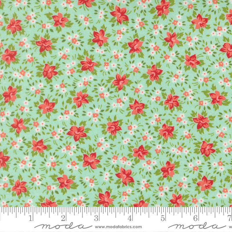Moda_Marylebone_Small_Floral_Fabric_Aqua