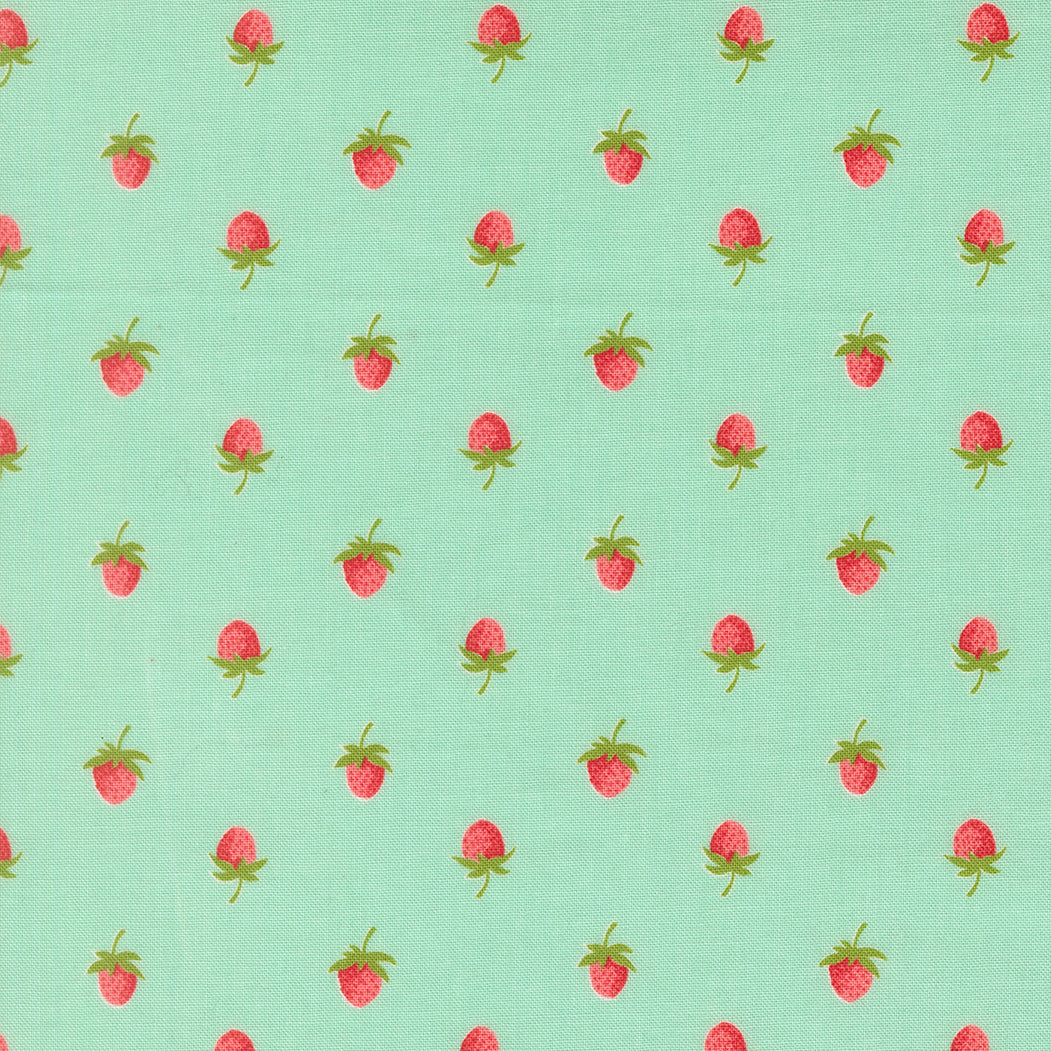 Moda_Novelty_Strawberries_Fabric_Aqua