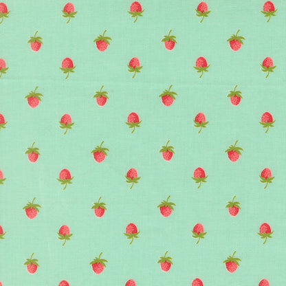 Moda_Novelty_Strawberries_Fabric_Aqua