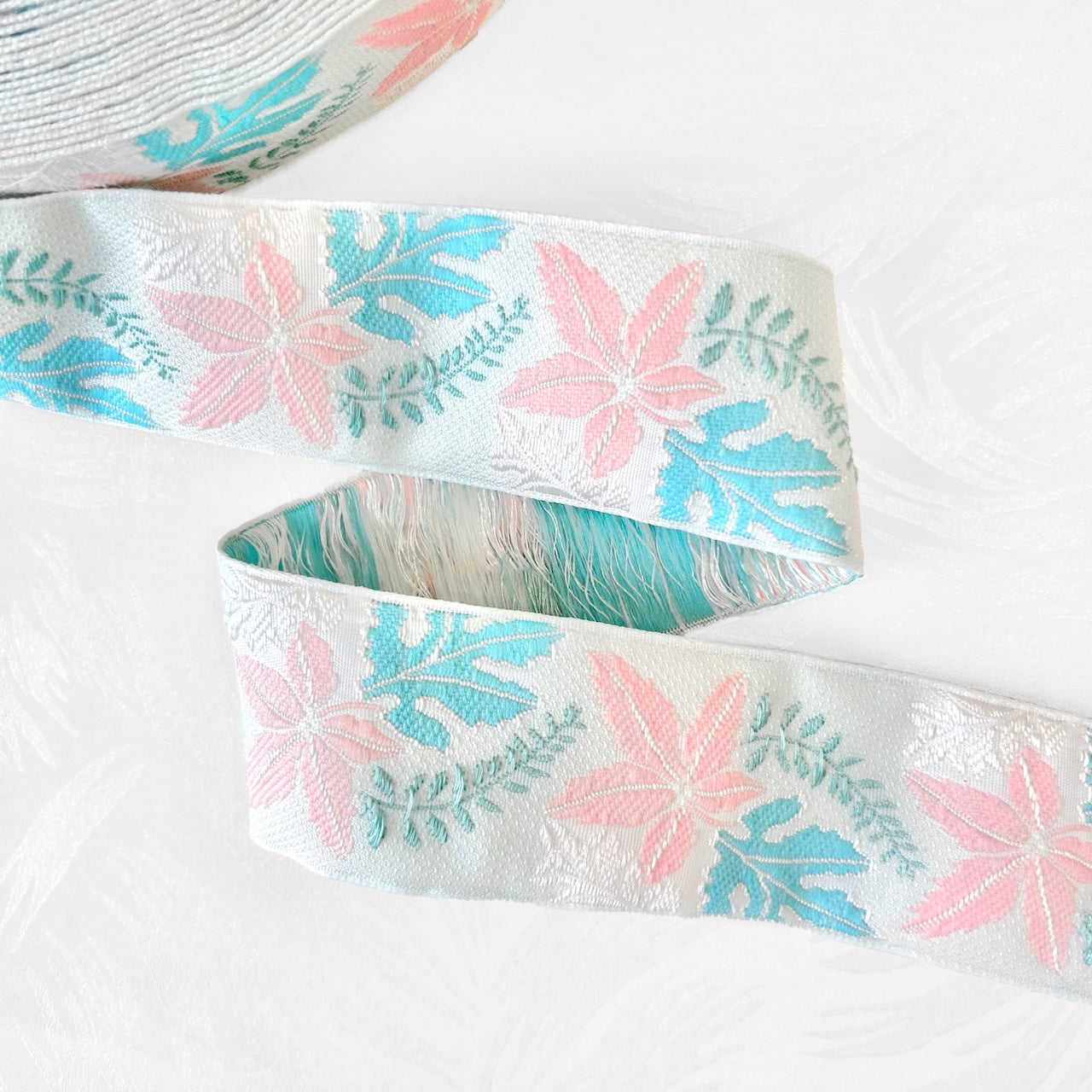 Pastel_Leaf_Jacquard_Ribbon