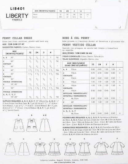 Penny Collar Dress  for Children - by Liberty of London