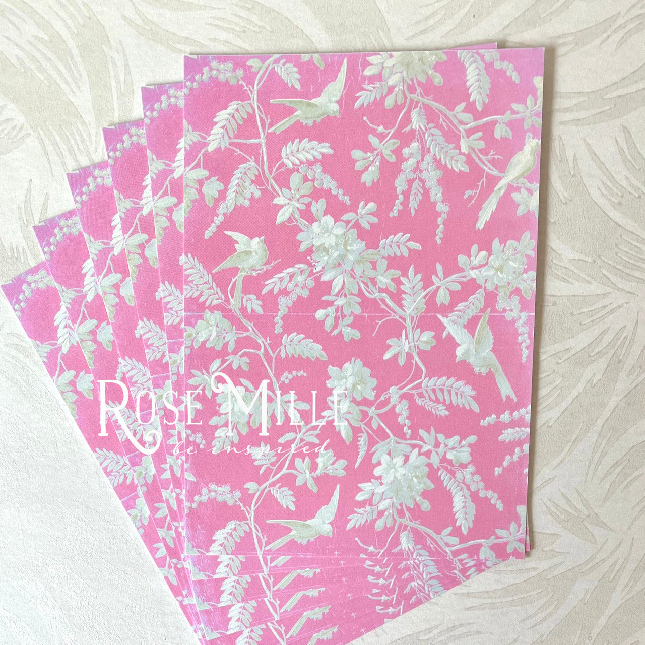 Bird Toile - 5 x 7 Layering Cards