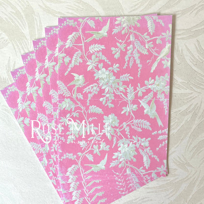 Bird Toile - 5 x 7 Layering Cards