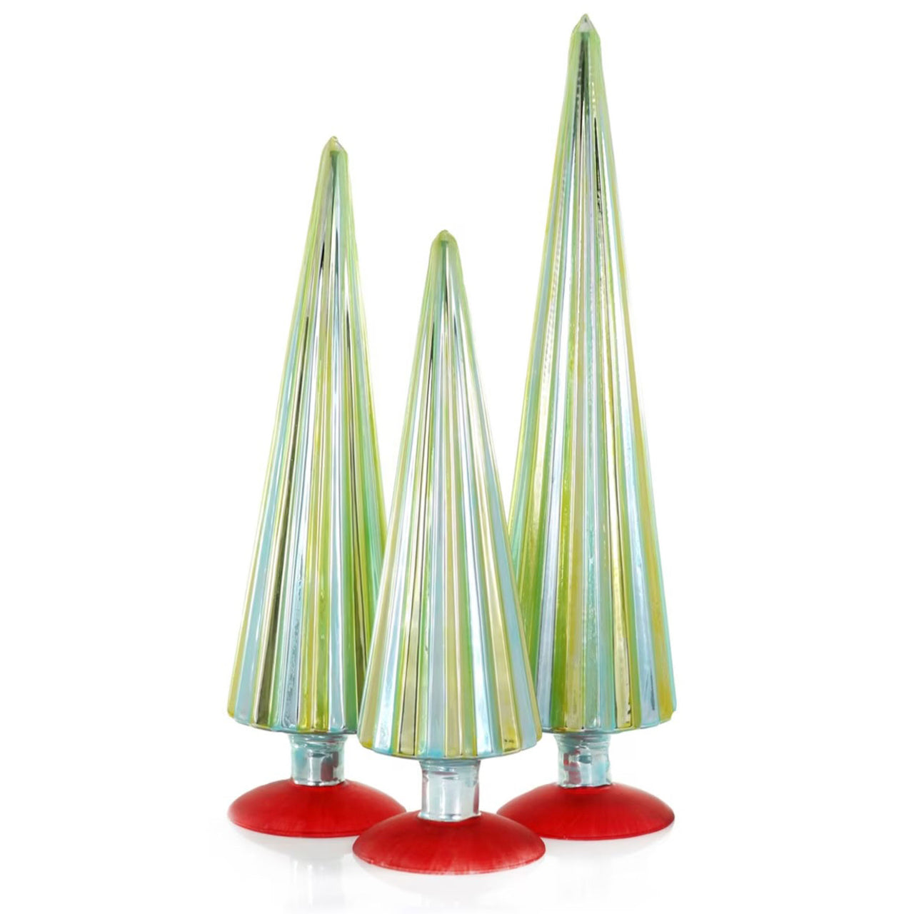 Pleated Glass Trees - Arctic Pear