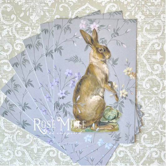 Floral Rabbit - Layering PostCards