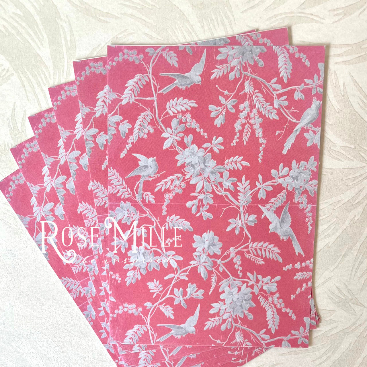 Bird Toile - 5 x 7 Layering Cards