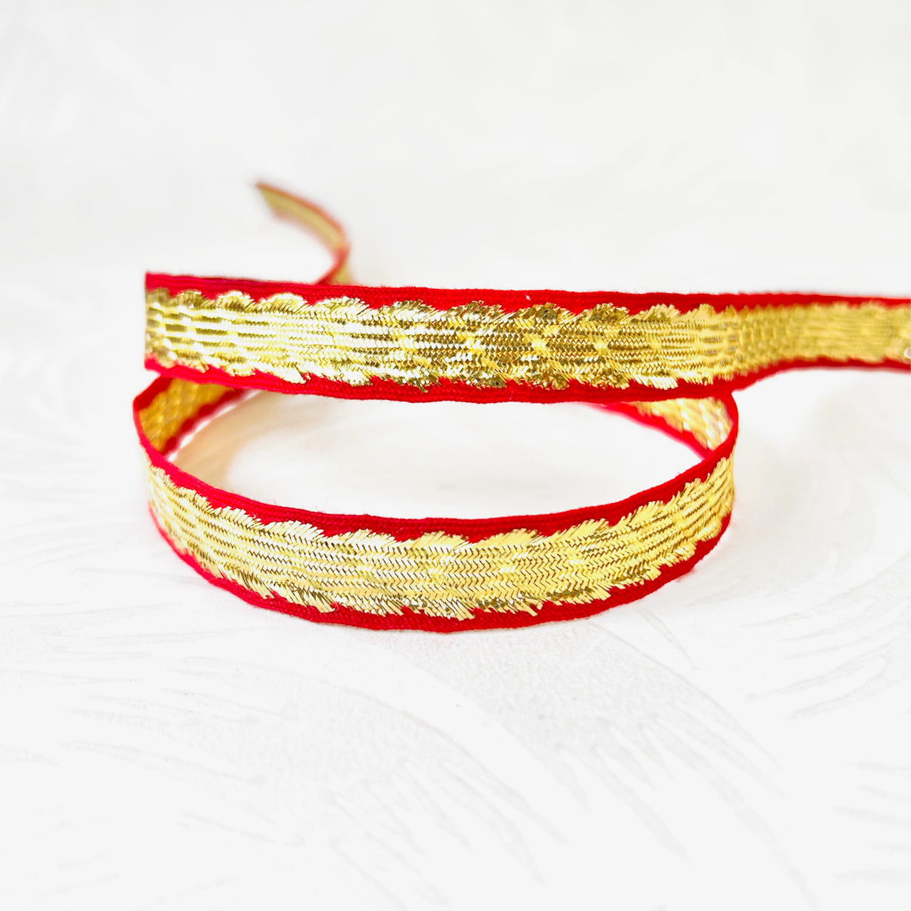 Red & Gold Metallic Braid – Rose Mille