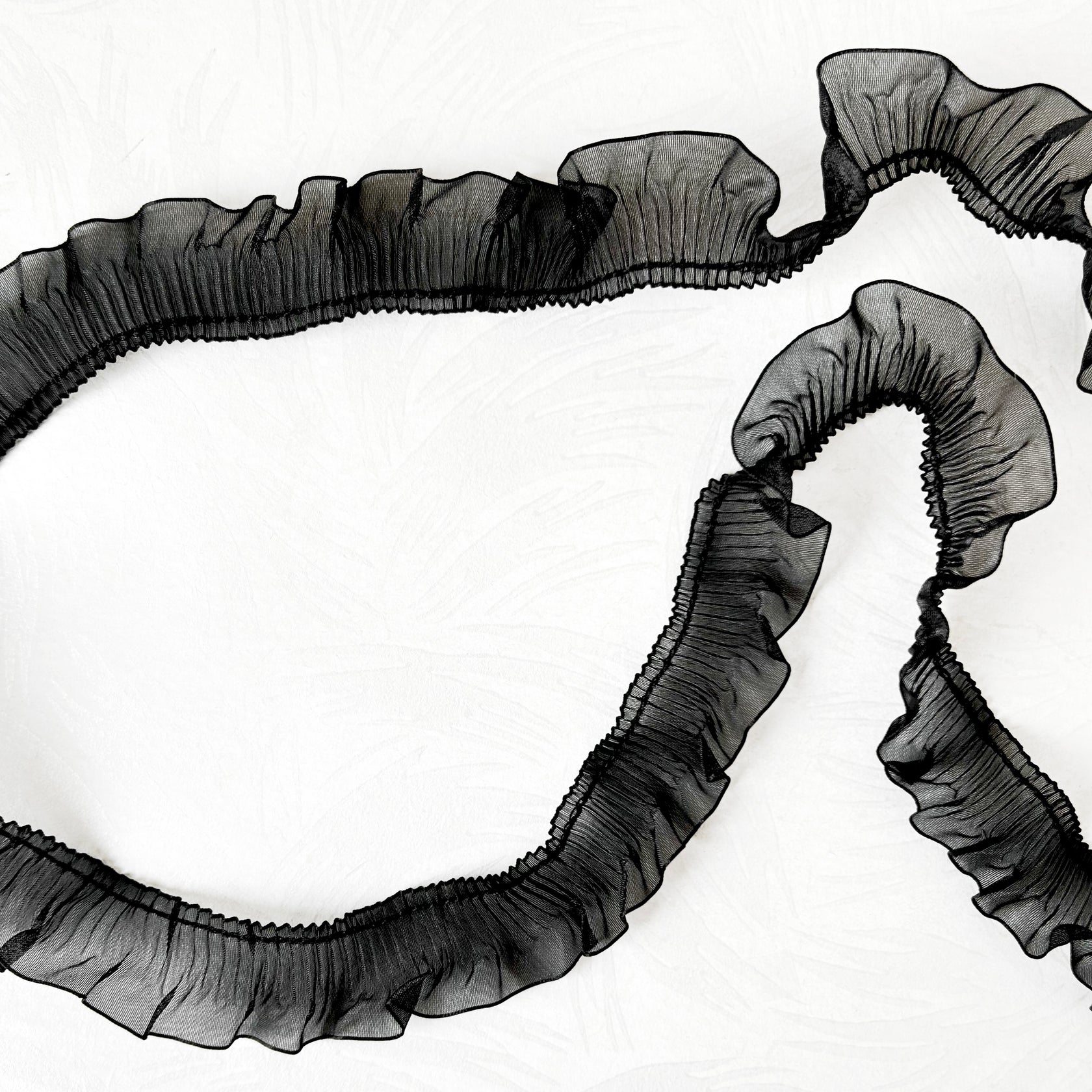 Sheer Black Ruffle Trim – Rose Mille