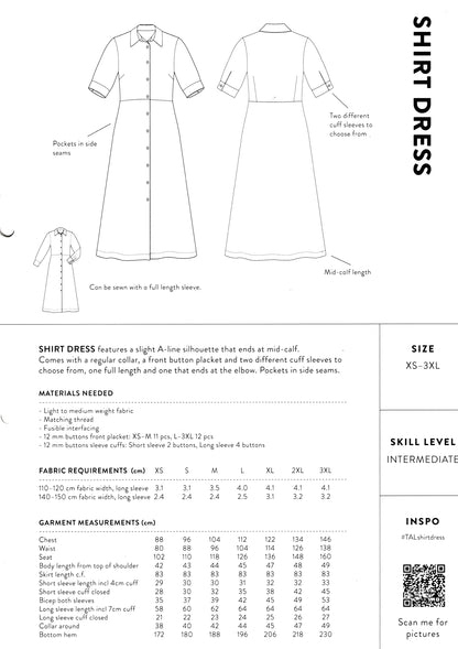 Shirt Dress Pattern by The Assembly Line