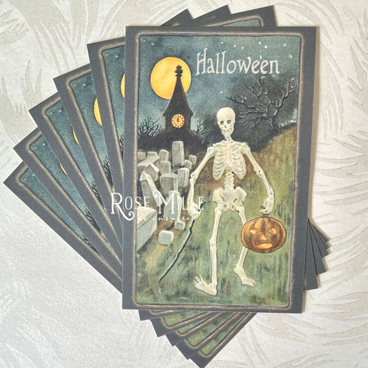 Graveyard Skeleton - Layering PostCards