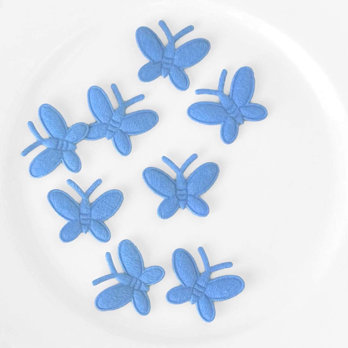 Small Fuzzy Puffy Butterfly Applique  - Multiple Colors